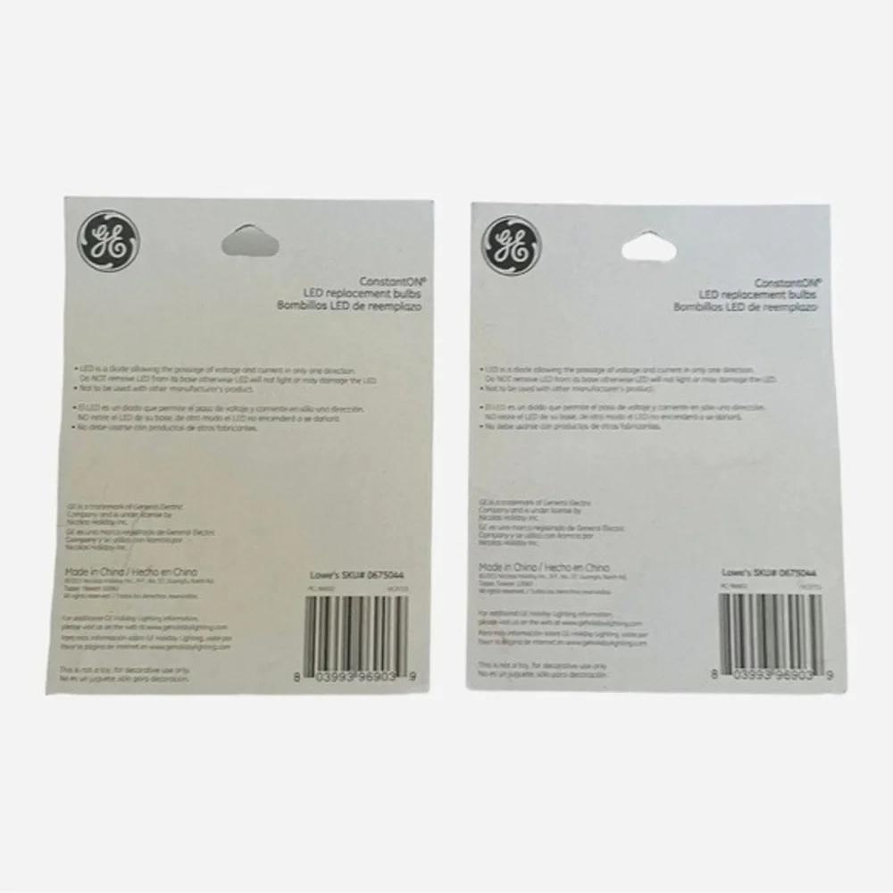 GE LED String Micro Bulbs Warm White 14.5mm Pearl Energy Smart Set 2 Packs NIB